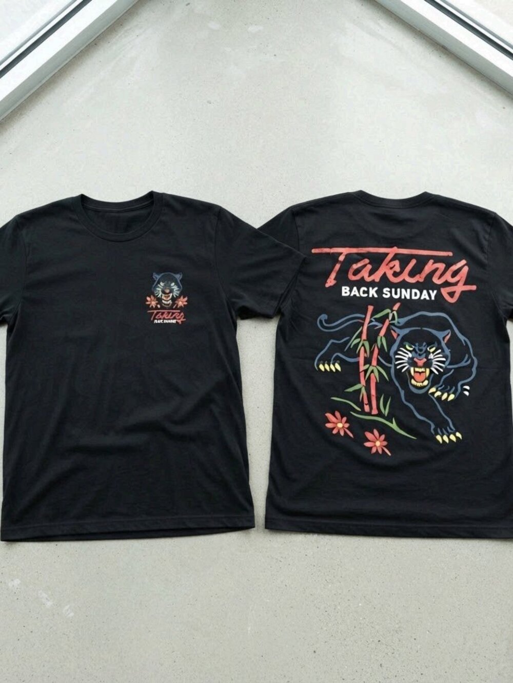 Taking Back Sunday Panther Black T-Shirt S-4XL
